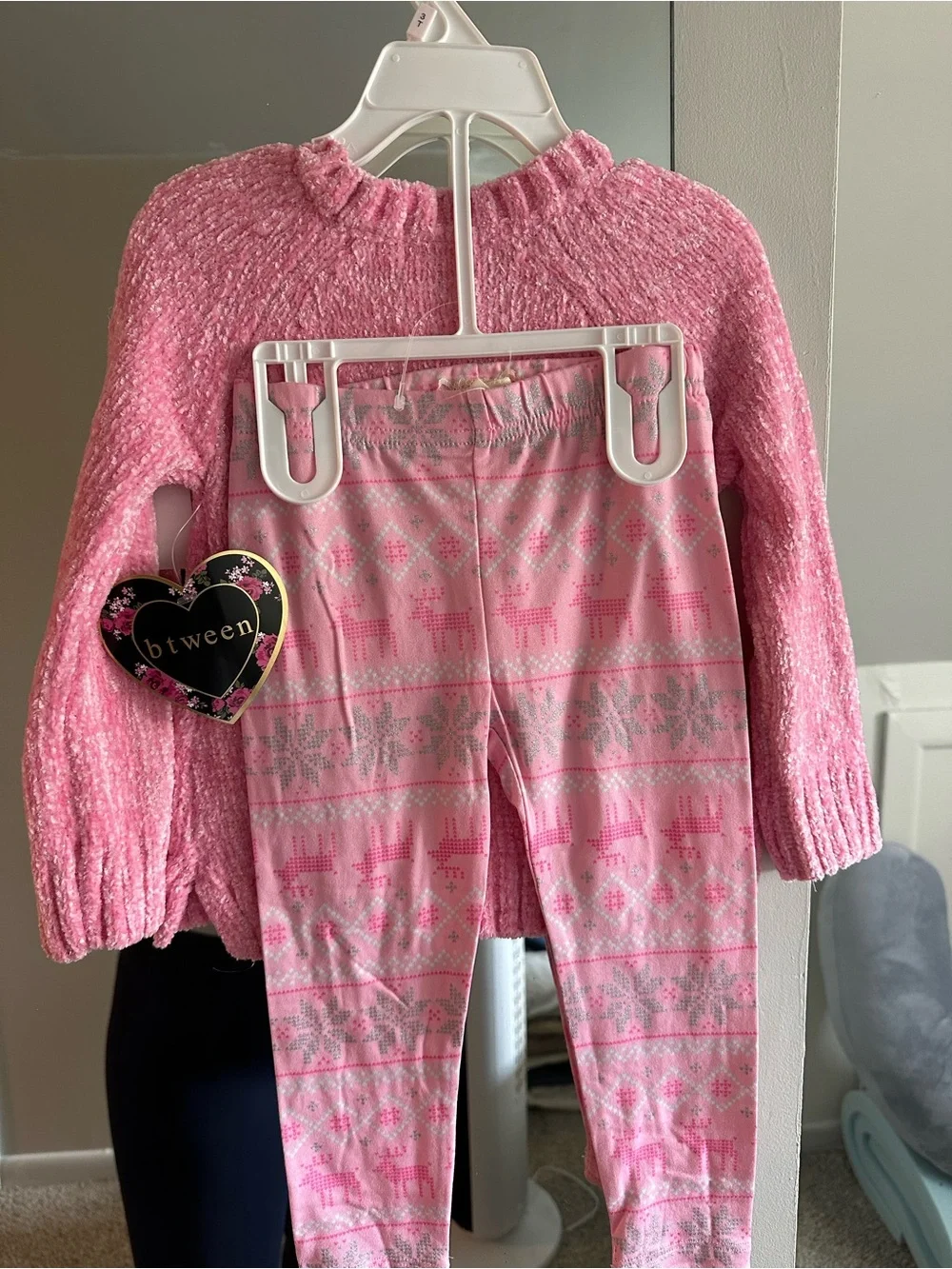 btween Pink Chenille Sweater with Sequin Accent - Picture 3 of 3